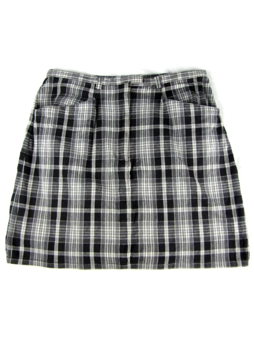 SALE! Plaid Black Gray Short Mini Skirt